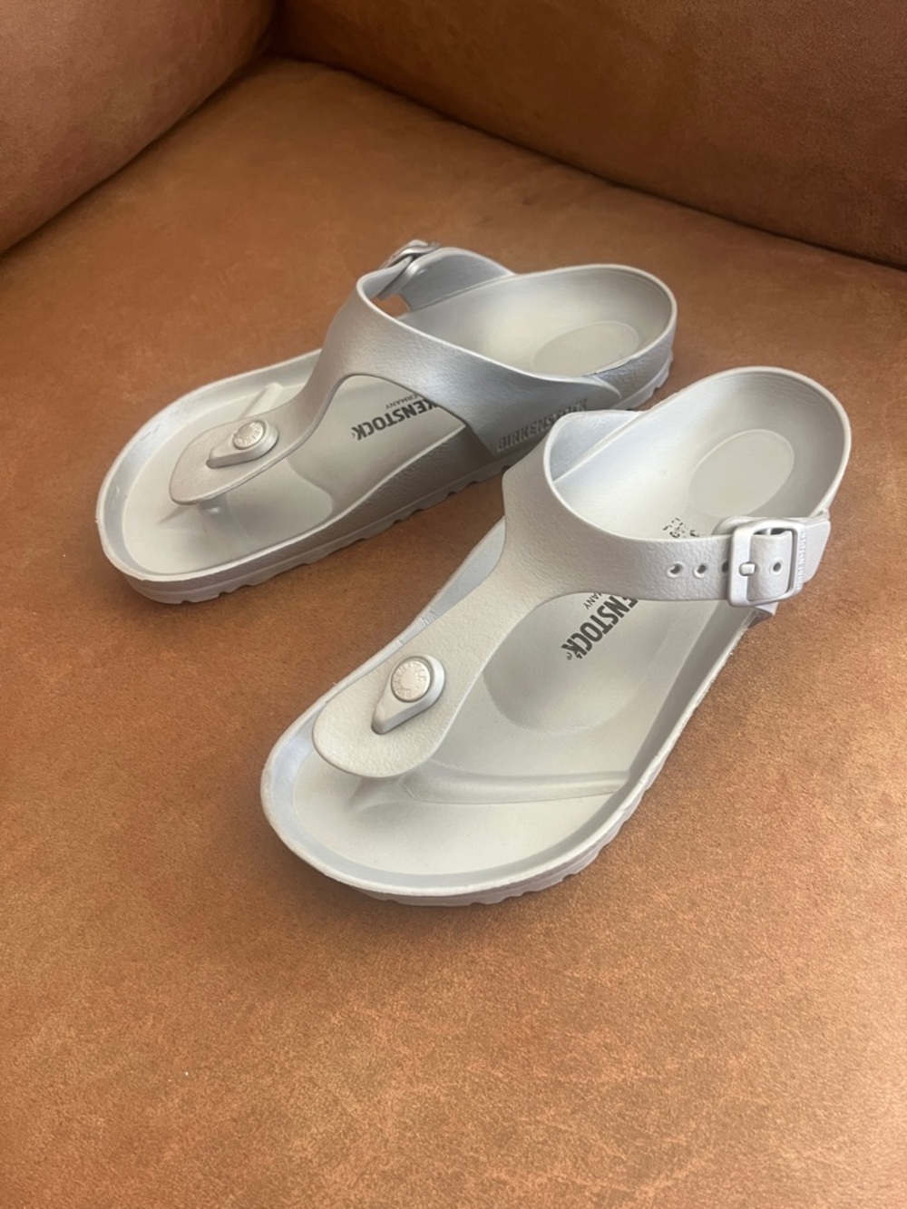 Birkenstock Gizeh EVA Sandals in Silver